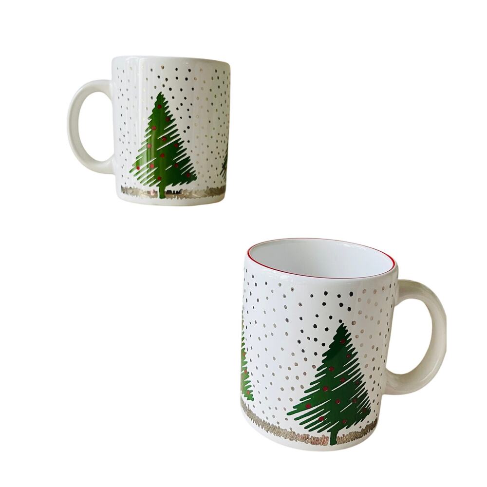 Vintage Pair of Waechtersbach Vintage Christmas Tree Mugs